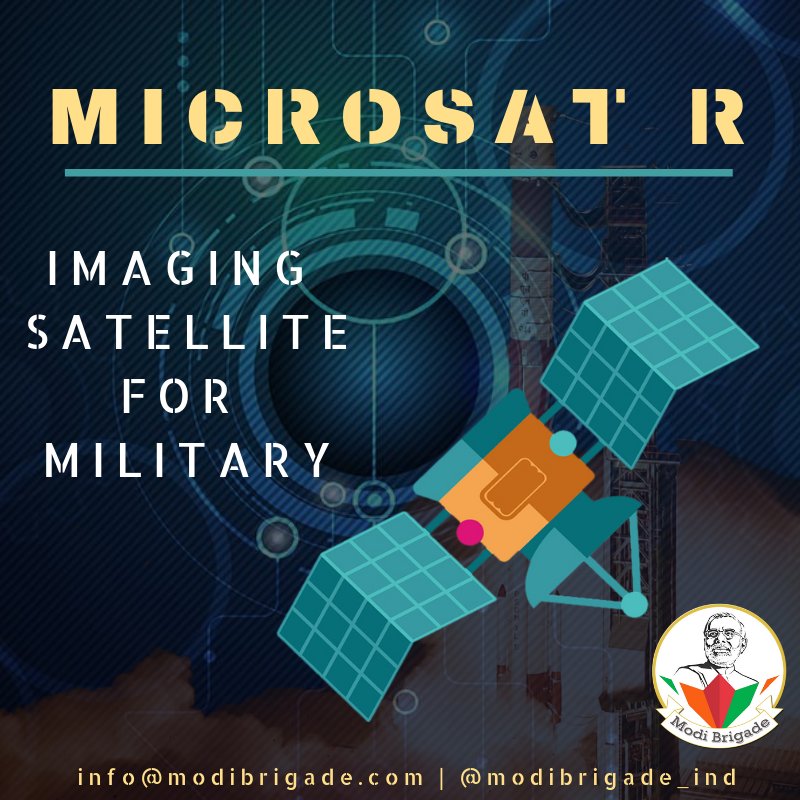 vanitajain21's tweet photo. Congratulations PM @narendramodi and @isro for empowering the Military in yet another way.
#MicrosatR will help in providing high resolution images of the earth for the army!
More power to India.
#TransformingIndia
@PMOIndia @Ramesh_BJP @nsitharaman @InvincibleBabu @nidi_nj https://t.co/Kk6w1SwvCa