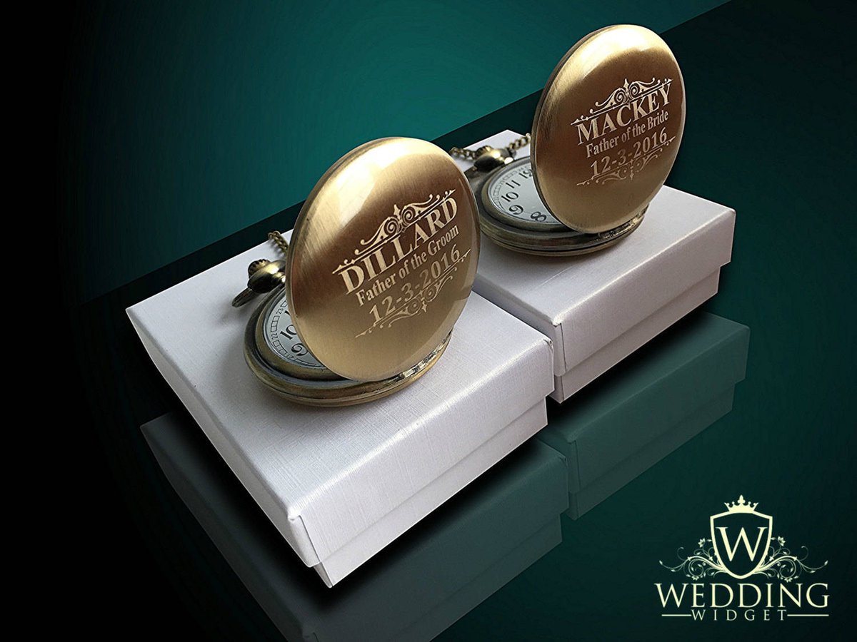 WeddingWidget's tweet photo. Personalized Pocket Watches, set of 4 Bridesmaid gifts, Groomsmen gift, Wedding gifts, His and her gift, Gifts for men, Groomsman gift set https://t.co/8KbuSolWth #giftsforhim #bridesmaidgift #bestmangift #mensweddinggift #groomsmengift #groomsmangift https://t.co/qcdRt1cKC2