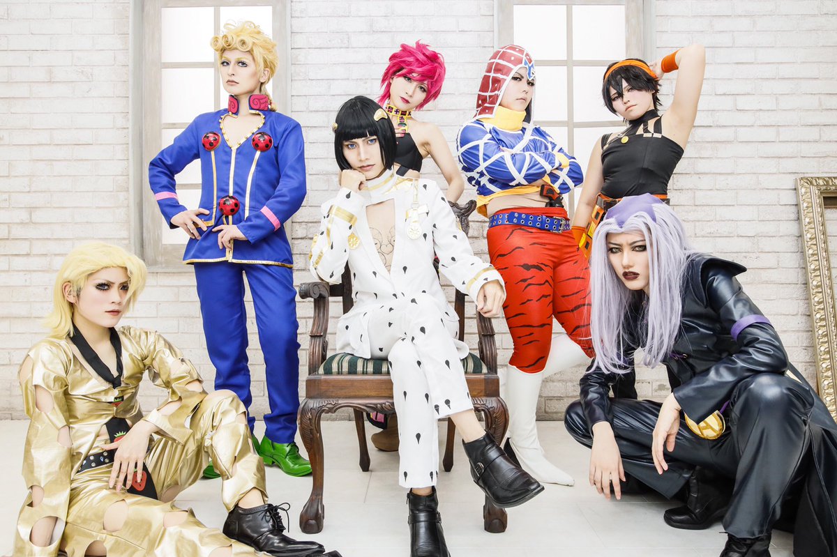 みかんくん コスプレ ジョジョの奇妙な冒険 黄金の風 護衛チーム全員集合 Photo まっひー