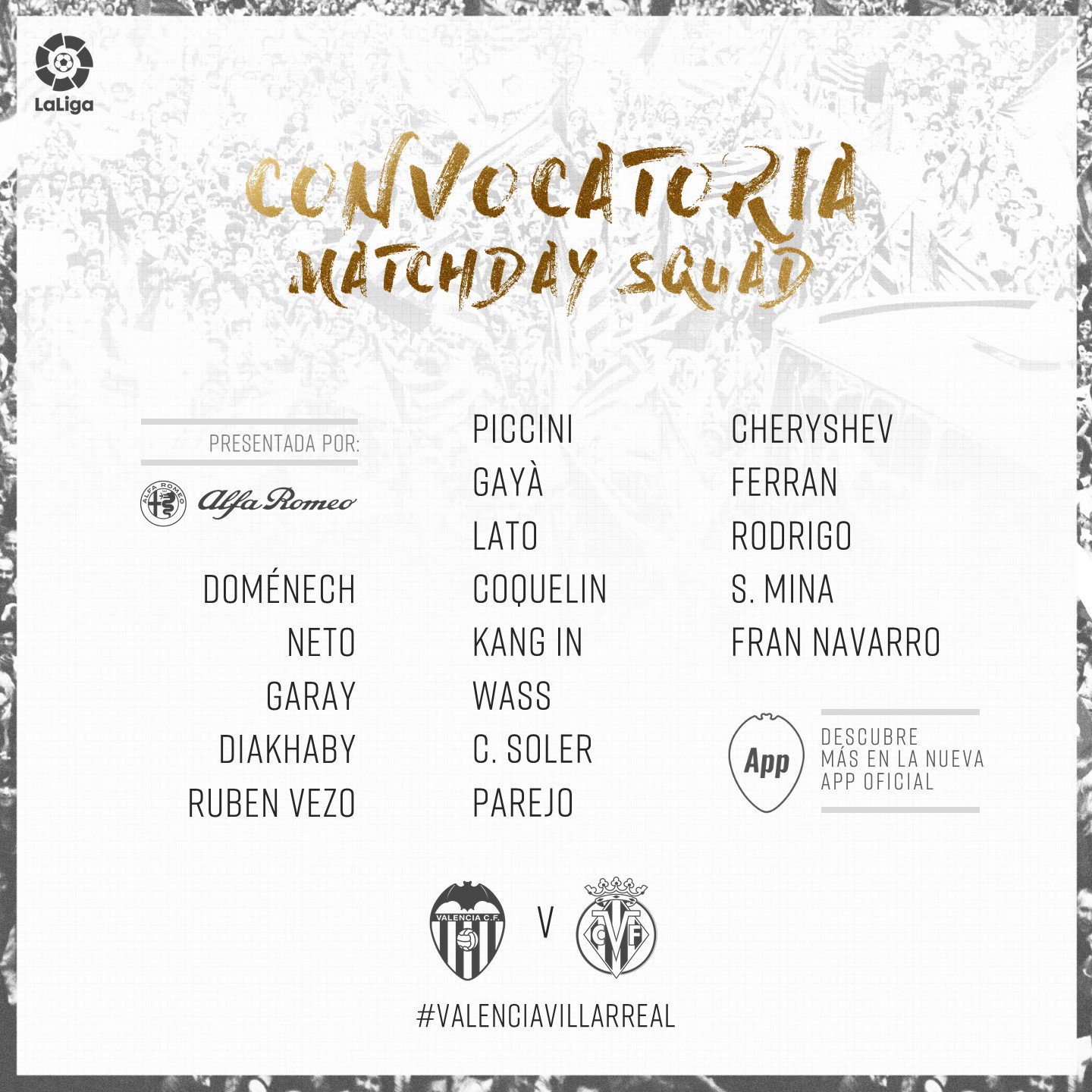 Valencia CF 🦇💯 on Twitter "🦇 CONVOCATORIA del valenciacf 🔥🔥🔥 