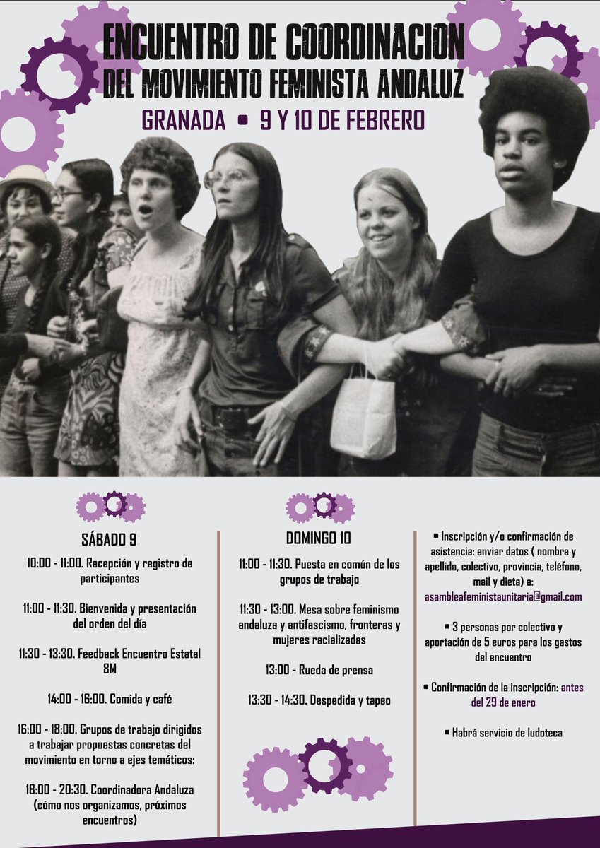 afeministagr's tweet photo. No estamos dispuestas a dar ni un paso atrás en nuestros derechos, y para seguir resistiendo y avanzando necesitamos establecer una hoja de ruta común, porque juntas somos imparables 💪💪 

De esta necesidad nace el encuentro de coordinación del movimiento feminista andaluz. https://t.co/srPpdrh4is