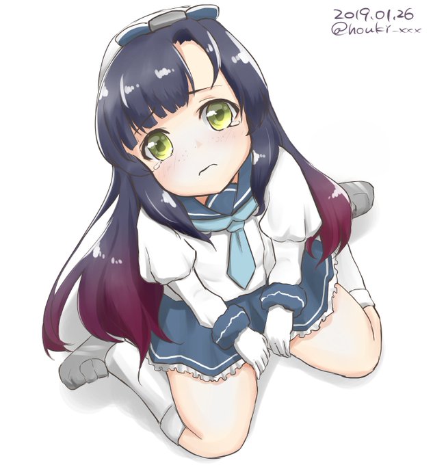 #艦これ版深夜の真剣お絵描き60分一本勝負
#艦これ版真剣お絵描き60分一本勝負_20190126
#松輪 