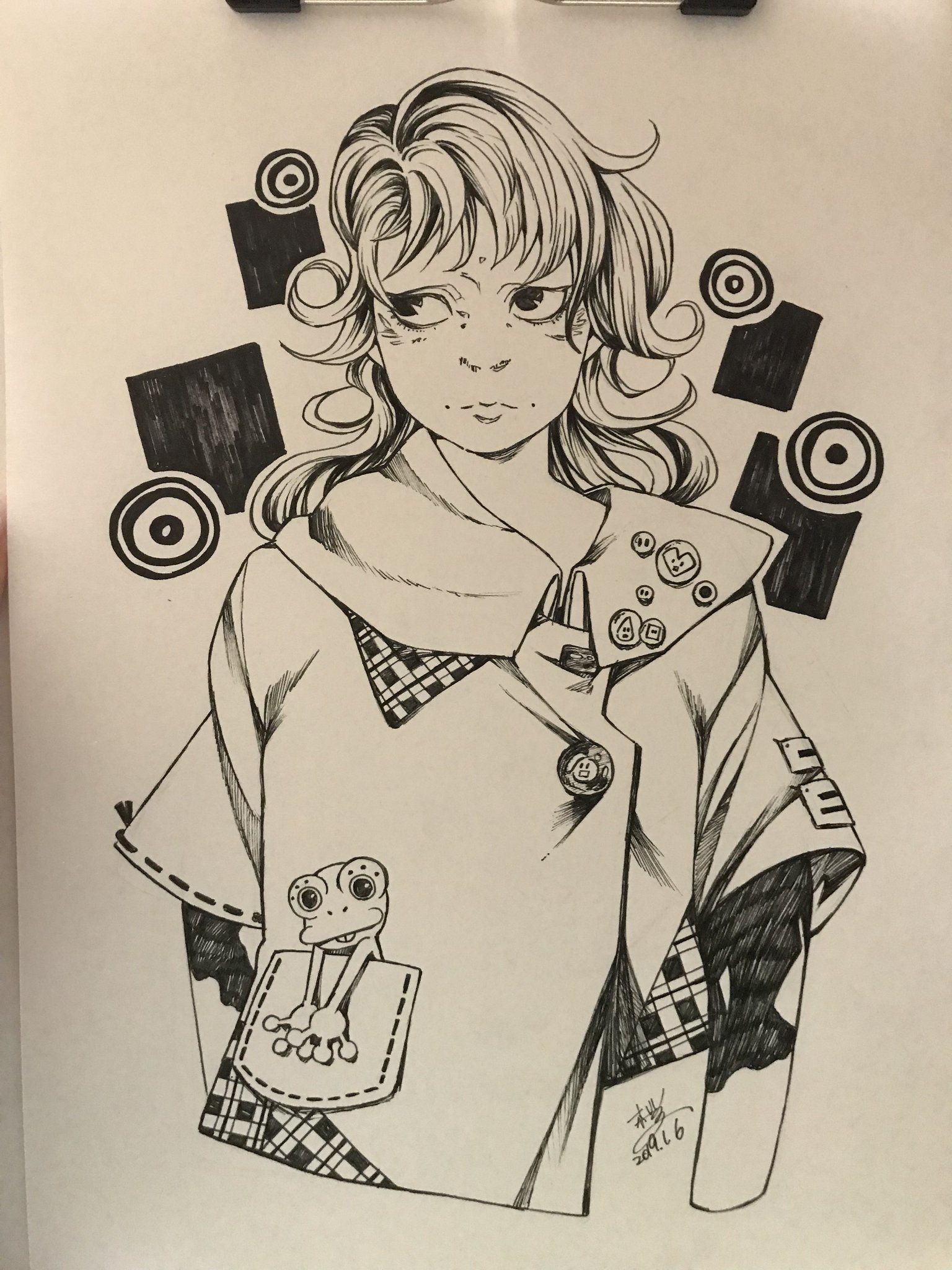 ⭐️ イシイリョウコ　一点ものペン画　絵　人形 LIMBO on X: 