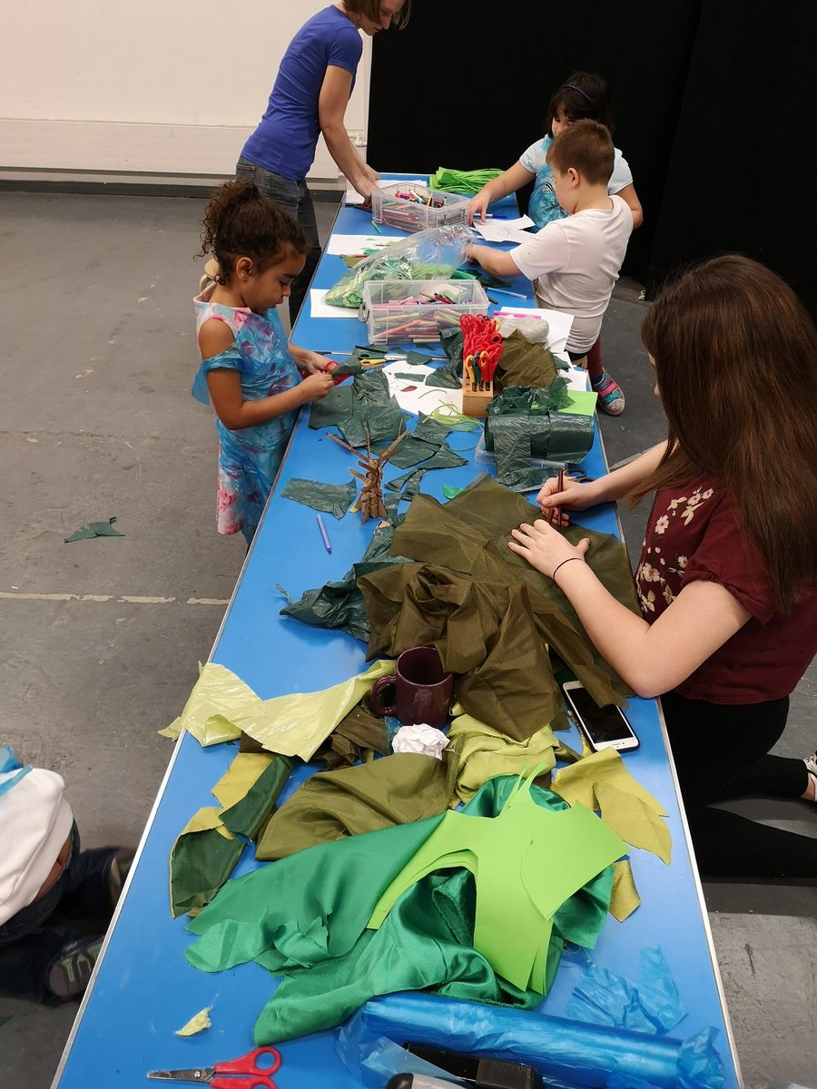 the_turnpike's tweet photo. Soapbox have had fun today working with artist Hannah Bold @Bold_Art to create our scenery for 'The Faraway Tree'. Join us on 16 Feb 1pm to see their performance! https://t.co/kLDxutaRLz