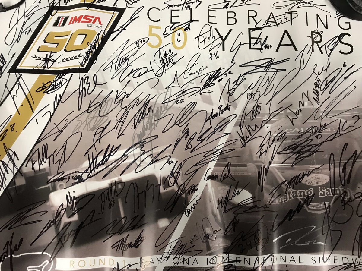 Rolex24Hours's tweet image. It’s #Rolex24 race day! We’re giving away this #IMSA50 poster signed by all the drivers at Media Day! RETWEET for your chance to win!

We’ll pick a winner on Monday at 11 am ET!