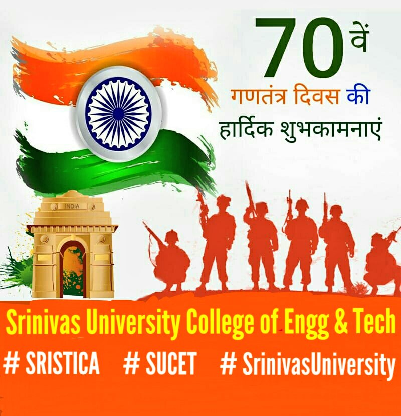 SRISTICA_SUCET's tweet photo. @ProfSRK @SUCETMukka @HIMESH_SS @mattarhegde @HarishK04131926 @YashpalBJP @BJP4Udupi @BJP4UttarKannad @AmitShah @DheerajGbc @Harvansh_Batra @VictoryForNamo @SeediSeediBaat @sagenaradamuni @KotasBJP @narendramodi177 @imShefalii @iSanjuktaP @prayag @BillionIndian @VeerLotus @noconversion @LillyMaryPinto @irkjain @narendramodi @sukanyaiyer2 @shitijsrivastav @meenakshisharan @prema66437147 @AmitShahOffice @BJP4India @Meenu_71 @RamsaBJYM @bakoriya_kirti_ @sanghavideepa @pooja303singh @AmitShahFanClub @AmitShah_Club @AmitShahArmy @AmitShahEra @ibhagwa_n @Babble524 @OnlineRajan__ @ParasKGhelani @AnantkumarH @ugc_india @HRDMinistry @PMOIndia @shreeprakashb @Mr_kookie_ Best Wishes of #70thRepublicDay to all the Indians. Let's pledge to upload the dignity &amp; decorum of our motherland. Let's promote #Nationalism #RashtraBhakti among Youths #RepublicDayIndia #RepublicDay #RepublicDay2019 
#RepublicDayofIndia #गणतंत्र_दिवस #NationFirst #SRISTICA https://t.co/QDTYGlLmzq
