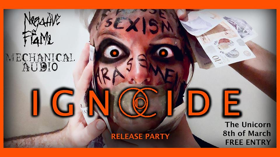 MechanicalAudio's tweet photo. Super psyched to be supporting @Ignocide1 at their EP Release Party at @TheUnicornRises on 8th March alongside @Negative_Frame! 🤘 Music starts at 7pm and entry is free! A brutal night awaits all who attend - we dare you to join us... 😈

Full details: https://t.co/d0hQhaPW8C https://t.co/FVtLCEM4K6