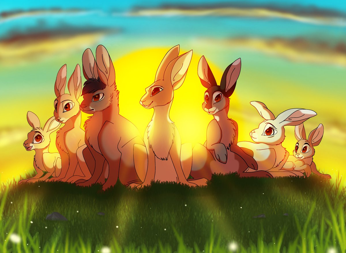 Watership Down Probably my 2nd favorite movie of all time \u003c3 #watershipDown  #art #fanart #rabbit #rabbits #bigwig #fiver #hazel, image size:1200x878