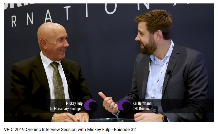 mercenarygeo's tweet photo. NEW video just up from #VRIC19 Oreninc Kai Hoffman Interview Session with Mickey Fulp - Episode 32 ==>> https://t.co/wmdoWzi8H2 #VRIC2019 @Oreninc #Commodities #Gold #JuniorResource #Mining #Stocks #Economy #Investing https://t.co/oOdtP9BEha