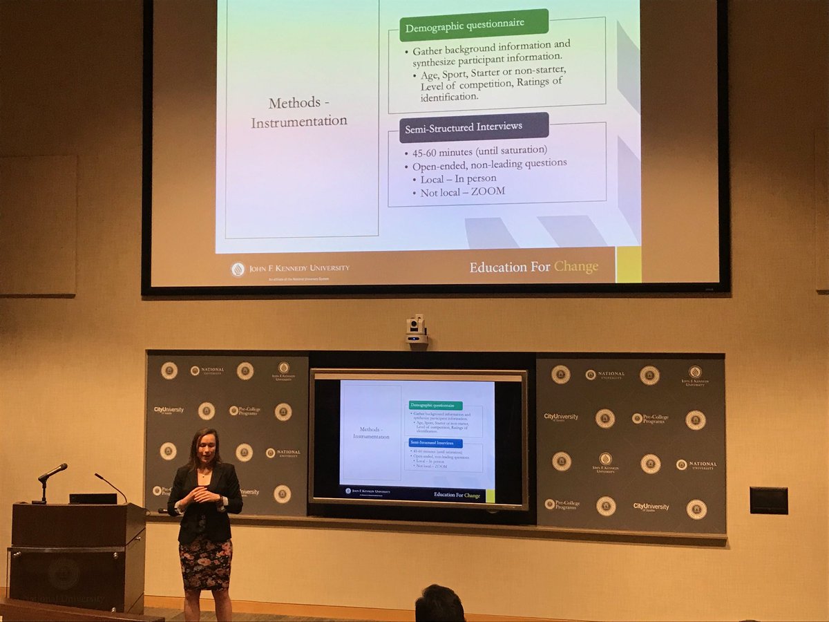 I’m one proud research director... the wonderful Victoria Bradshaw is doing a phenomenal job presenting on the interplay of race and gender in the athletic arena #JFKUSport   Psychology ⁦@JFKU_SportPsych⁩