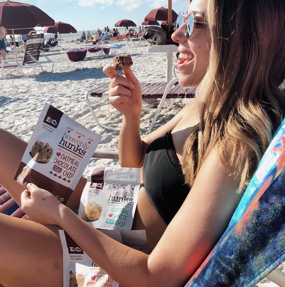 EandCsHH's tweet photo. Can you say #snackinggoals? Not all of us can be soaking up the sun on the beach but you can still enjoy little indulgences like Heavenly Hunks! #happyhealthylife #snacksonsnacksonsnacks https://t.co/1FC5rCKJ5Z