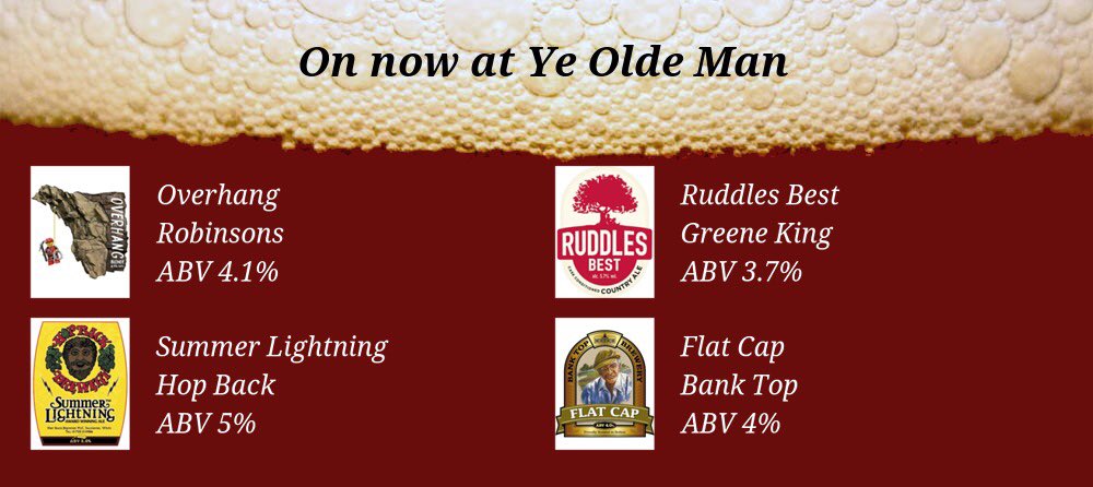 Ye Olde Man & Scythe (@manandscythe) on Twitter photo Beer Board: goo.gl/wdNYZ8
<a href="/robbiesbrewery/">Robinsons Brewery</a> <a href="/greeneking/">Greene King</a> <a href="/HopBackBrewery/">Hop Back Brewery</a> <a href="/BankTopBrewery/">Bank Top Brewery</a>
#RealAleFinder Beer Board: goo.gl/wdNYZ8
<a href="/robbiesbrewery/">Robinsons Brewery</a> <a href="/greeneking/">Greene King</a> <a href="/HopBackBrewery/">Hop Back Brewery</a> <a href="/BankTopBrewery/">Bank Top Brewery</a>
#RealAleFinder