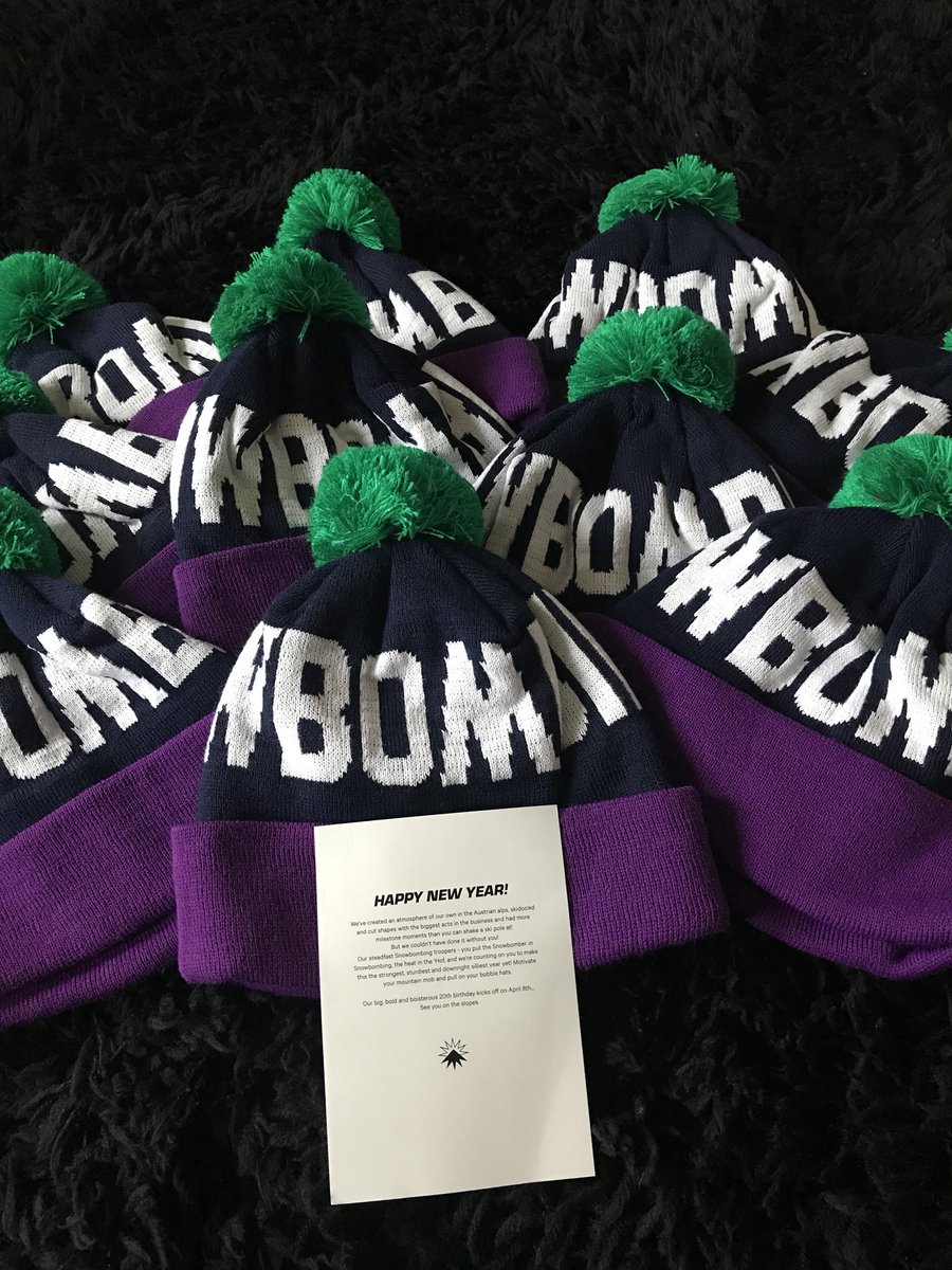 Thanks to <a href="/Snowbombing/">Snowbombing Festival</a> for the 10 bobble hats that have just arrived in the post. Can’t wait to spend my stag do in the Hof’ see you in April with <a href="/JordanRingland/">Jordan Ringland</a> <a href="/RyuOnline/">Ryu</a> @christian110685 @dangricedg