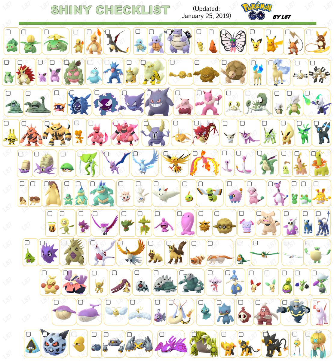 Iv Coord Updates Pokemongo Updated Shiny Checklist Pokemongo T Co Knobozdu7d Twitter