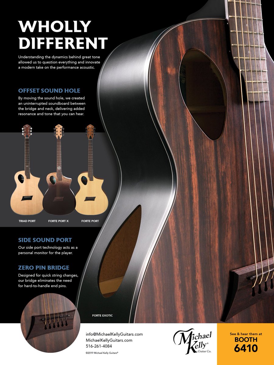 #NAMMShow 2019/DAY 3: The <a href="/NAMMShow/">NAMMShow</a> rolls on... And so does <a href="/MichaelKellyGtr/">Michael Kelly Gtrs.</a> (Booth 6410, Hall C) with all our acoustic instrument options, and the unique technologies they possess! Learn more at michaelkellyguitars.com #michaelkellyguitars #namm #guitar #acousticguitar #bass