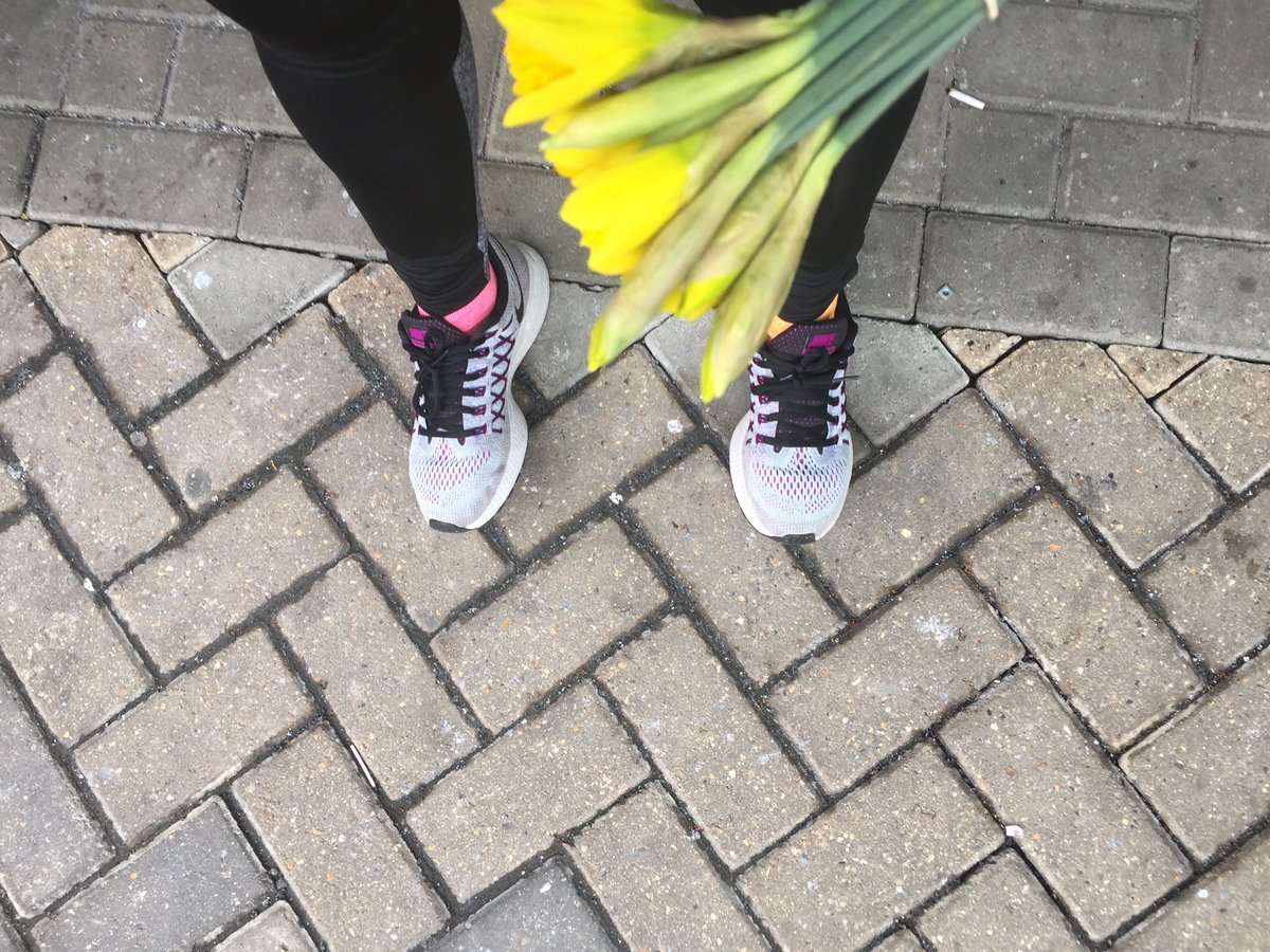 Pippipat's tweet photo. #Running done and got the first #Daffodils bulbs of the year! Spring is coming! #SportIsTherapy #PatPie #PatFoot https://t.co/wyEu0ssu14
