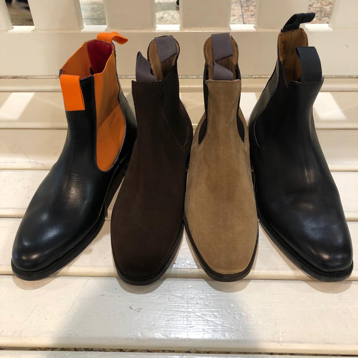 TrickersShoes's tweet image. Are you fan of the #ChelseaBoot ? Our @GloucesterQuays outlet has a selection in their sale in a variety of colours and finishes reduced from £425 to £295. The shop also offers worldwide shipping with email orders - glosquays@trickers.com #boots #Mensfashion #gloucesterquays