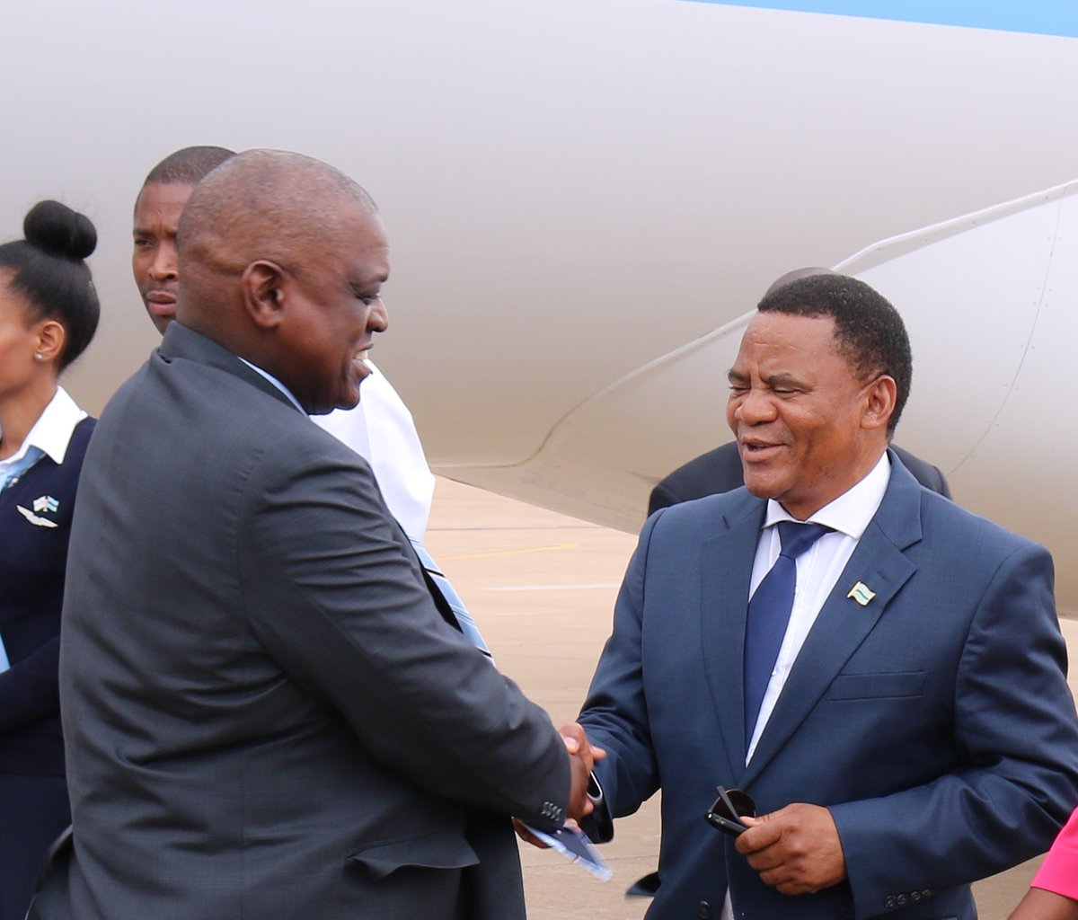 BWGovernment's tweet photo. Speaking to the media earlier this afternoon at the #SSKIA, the President stressed that 🇧🇼 will be attending the forum again next year with a bigger team including private sector, private media e.t.c underlining that there was 'a lot of excitement when we told our Botswana story' https://t.co/2dibNXDNnb