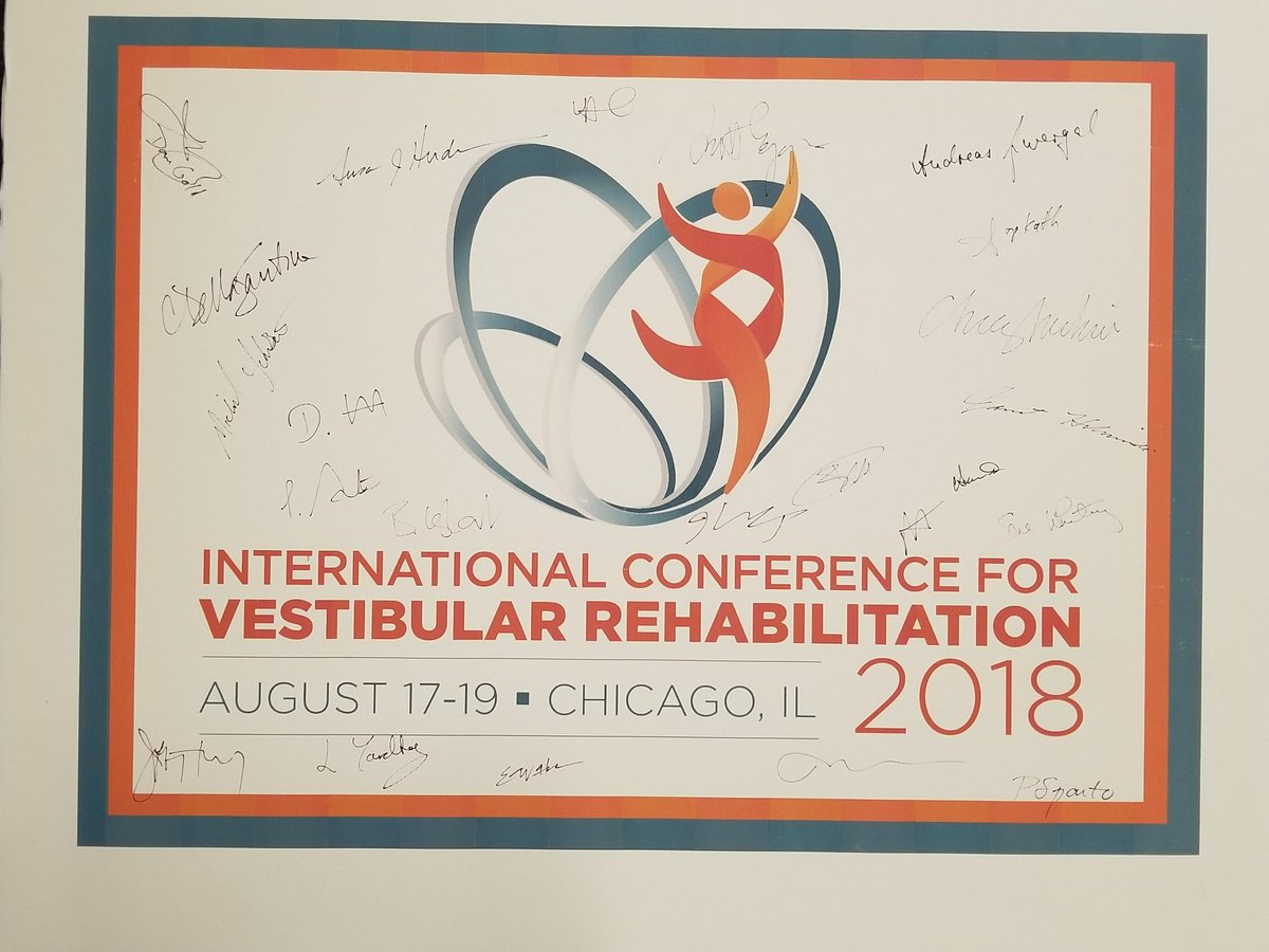 VestibularRehab's tweet photo. Sara Oxborough was also lucky enough to win the signed poster of all the presenters at #APTAICVR. #APTACSM #vestibular https://t.co/ThuqAcSLUg