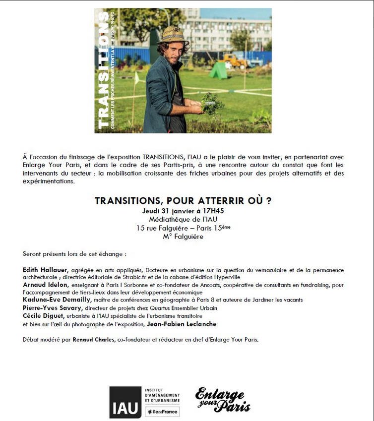 EYParis's tweet photo. Jeudi 31 janvier à 17h45, rendez-vous à l'@iauidf pour une conférence sur les friches urbaines animée par @EYParis à l'occasion du finissage de l'expo du photographe @JeanFab1 https://t.co/KWcVJhcGYU https://t.co/wvOMlFlyaK