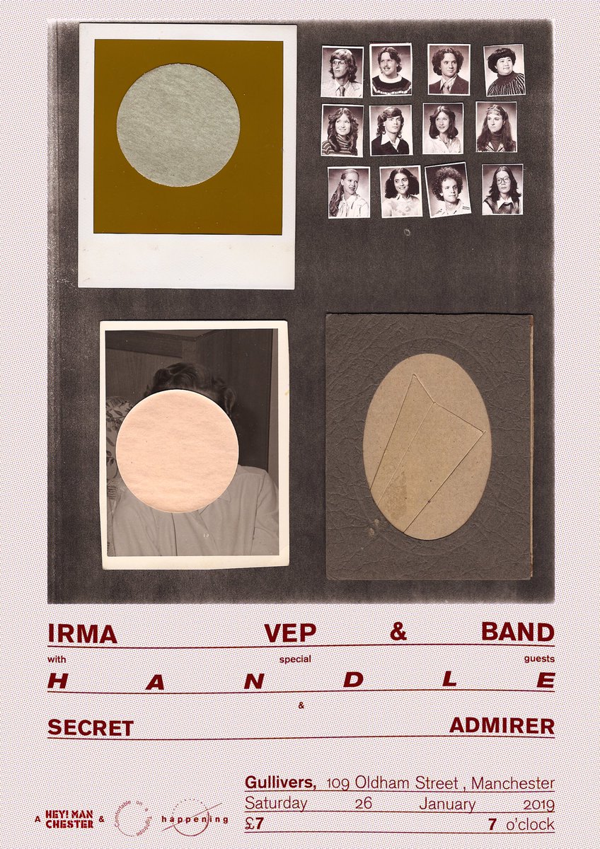 Tonight <a href="/GulliversNQ/">Gullivers</a> 
IRMA VEP &amp; BAND
HANDLE
SECRET ADMIRER