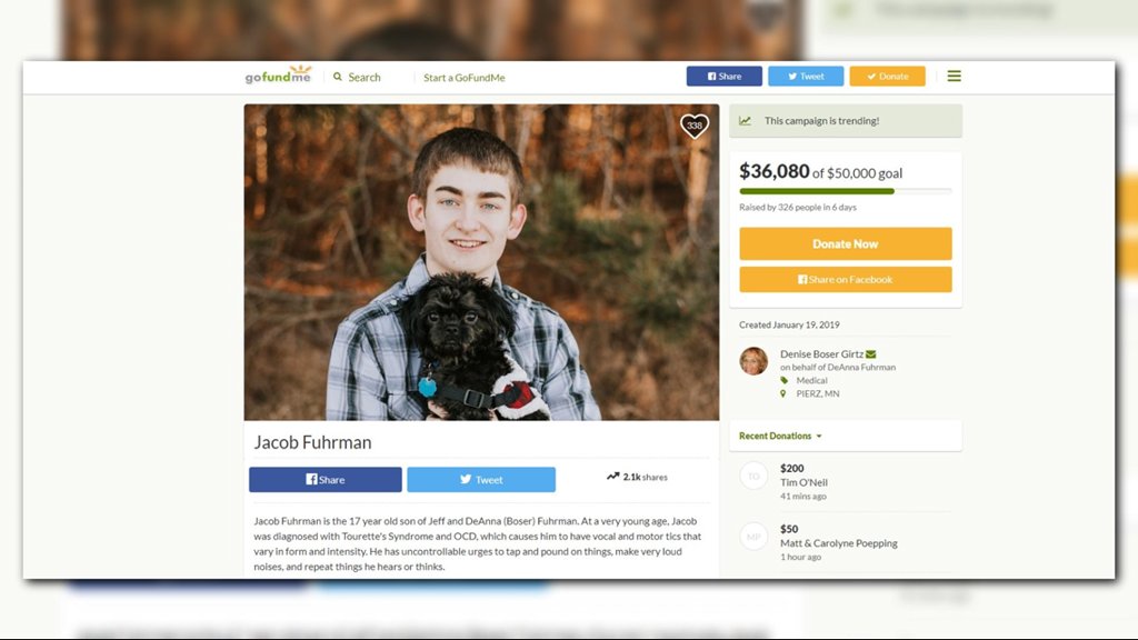 Pierz teen with Tourette’s needs $100,000 surgery, community steps in to help kare11.tv/2DzDfy2