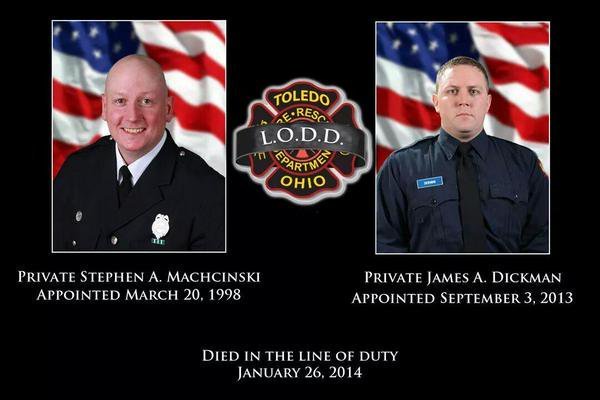 KBow5's tweet image. Remembering #ToledoFireandRescue 5 yrs later Machcinski &amp;amp; Dickman #LODDs #NeverForget @ToledoFire
