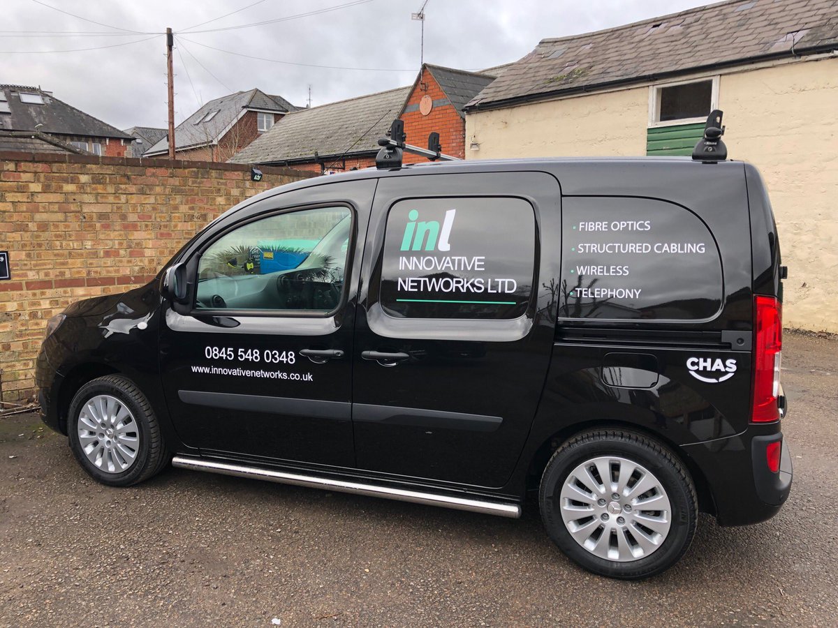 ltd_innovative's tweet photo. Thanks to Nick at Surrey Graphics in Addlestone who did a great job sign writing the vans! #surrey #surreygraphics #addlestone #inl #fibre #data https://t.co/8Q9LzLwTYK