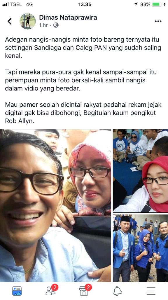 Berapa biaya pasang aktris peran sampai nangis-nangis gitu, gak capek main #SandiwaraUno ? <a href="/sandiuno/">Sandiaga Salahuddin Uno</a> 😁