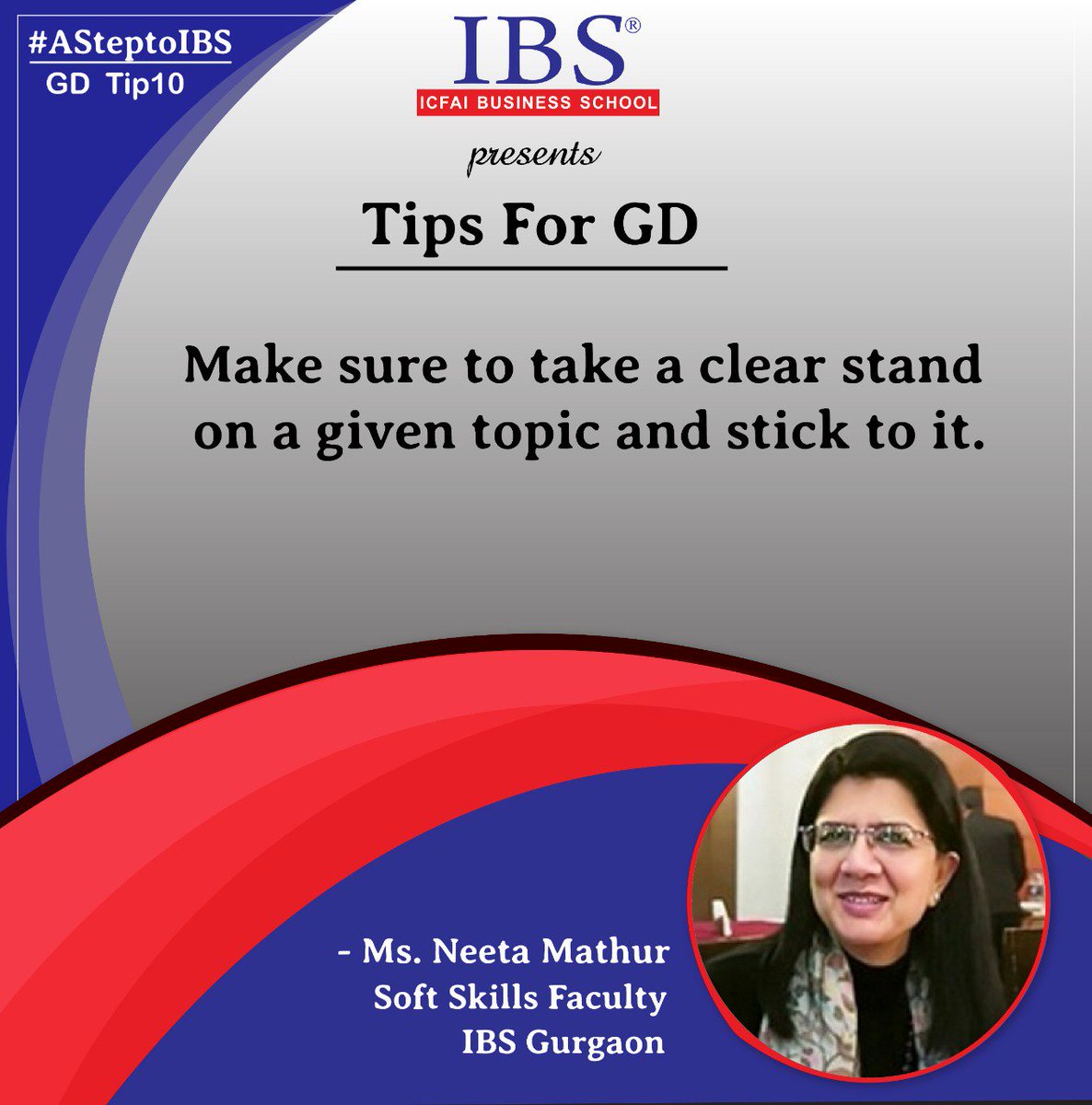gurgaonibs's tweet photo. In order to outperform in a group discussion, one needs to have a good understanding of the topic and remain inclined towards the it.
Prof. Neeta Mathur, Soft Skills Faculty guides the students for better performance.
#AStepToIBS @ibsgurgaon @IBSIndia#GDPITip#Batchof2019 https://t.co/3dXIfumaeU