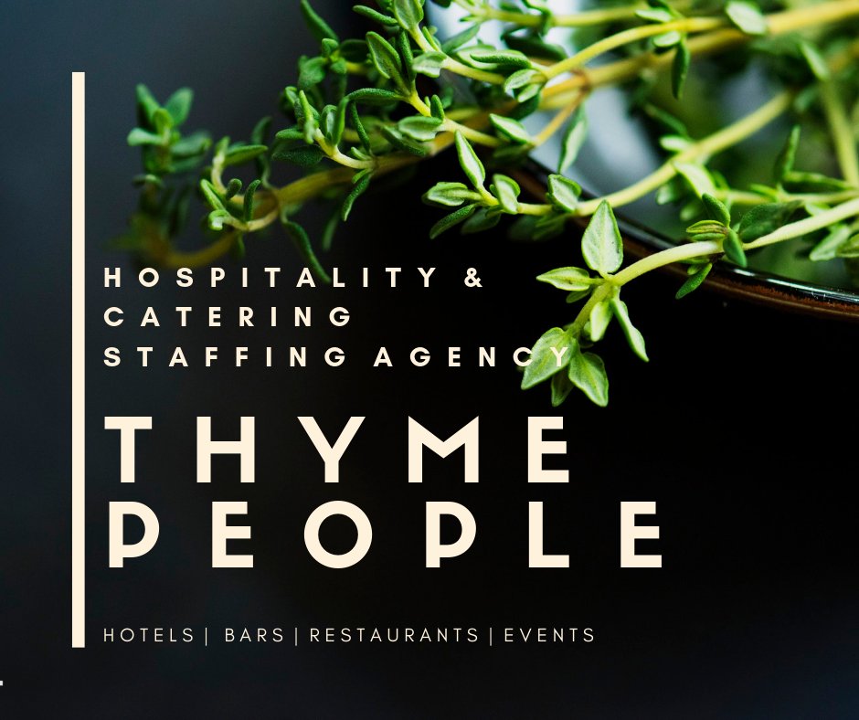 S T A F F 
Need a hand at your restaurant, bar, pub, private event, hotel or B&B?  Thyme People is located in the heart of #Chester, supplying temp + permanent staff:

🌿 Bar & FOH
🌿 Chefs & KPs
🌿 Housekeeping 

📥 bookings@thymepeople.co.uk

#UKRestaurant #Cheshire #NorthWest
