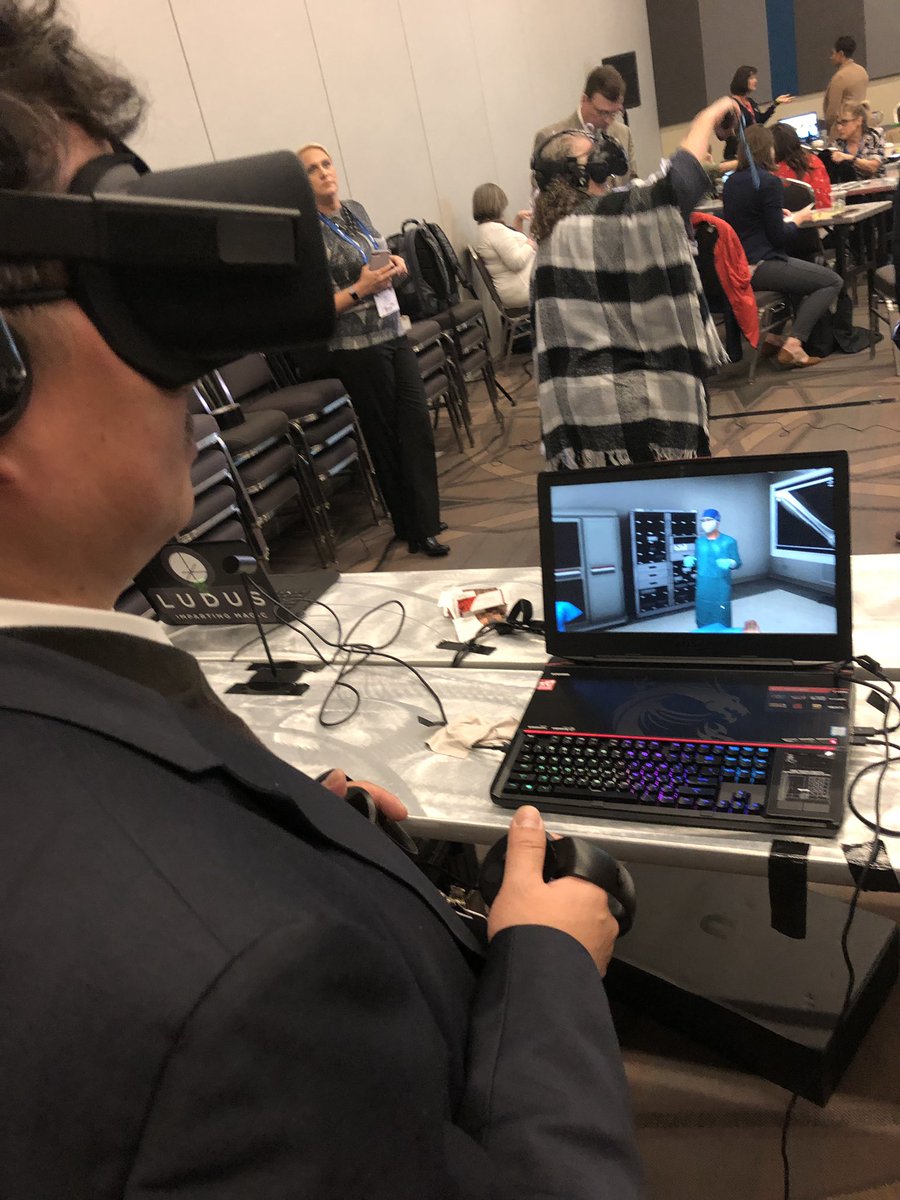 Bauman1967's tweet photo. #VRBootcamp is a big hit at #IMSH2019 @ARCHVirtual @WIgamesalliance @SSHorg https://t.co/bwokbwqqHC