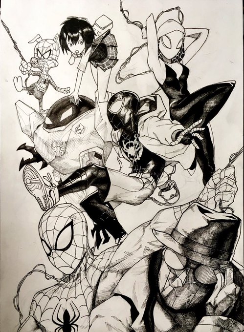 やっと描けた!しかしスパイダーバース公開まで長い… 