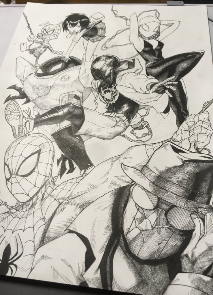 やっと描けた!しかしスパイダーバース公開まで長い… 