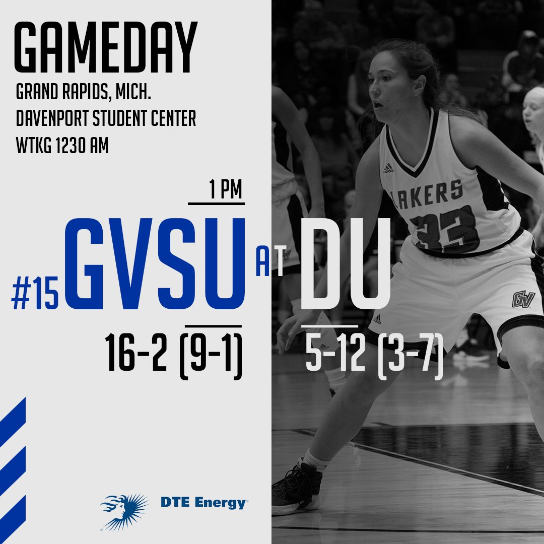 gvsuwbb's tweet photo. 🚨IT'S GAMEDAY!!🚨
👊 Davenport Panthers
📍 Caledonia, Mich. | DU Student Center 
⌚️ 1:00 PM
📊 https://t.co/jCvuPjFCBb
📺 https://t.co/lViWMTFyda
📻 https://t.co/tDr3GHZqcH https://t.co/Y170Vh0kPt