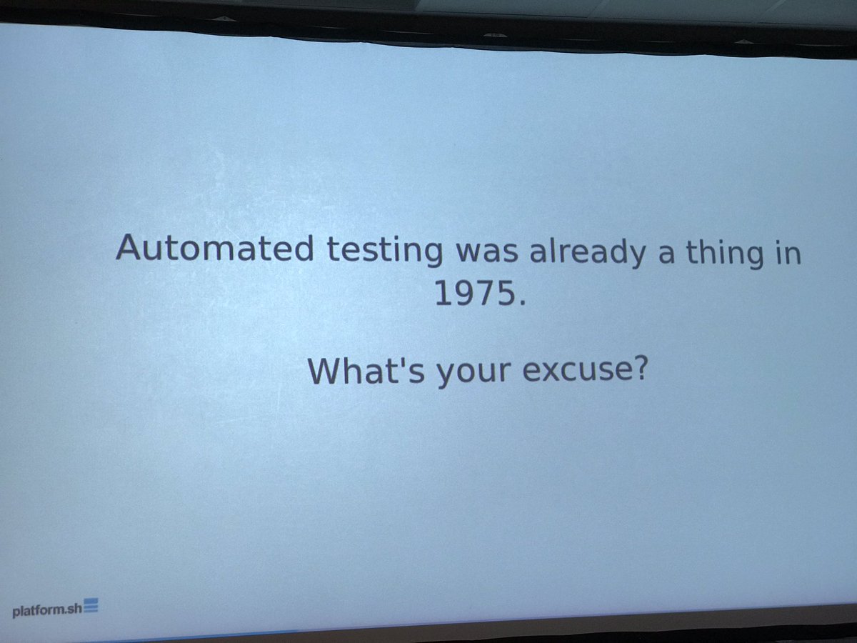 TacoVerdo's tweet image. “So, what’s your excuse?” - @Crell #PHPBNL19