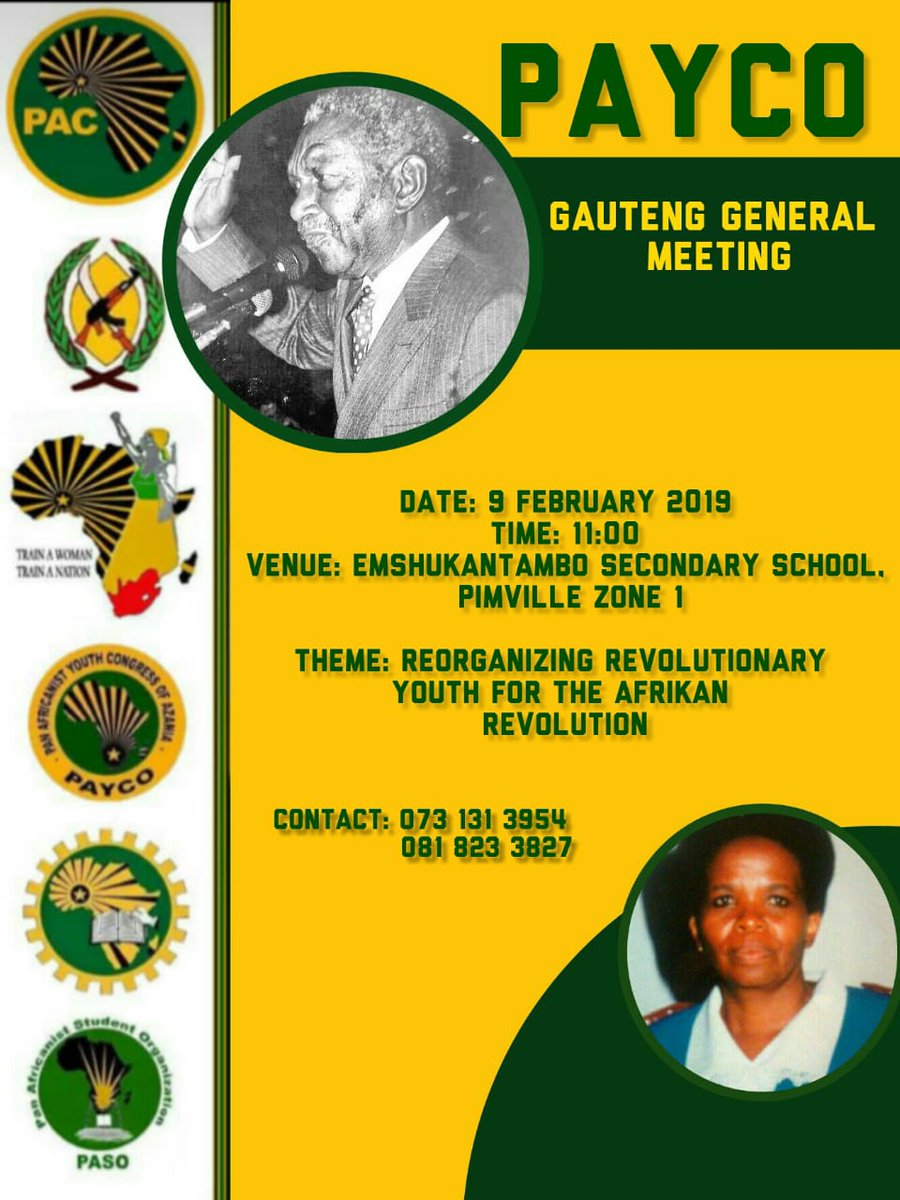 stapeta's tweet photo. The Afrikan Youth to reorganize themselves for the Afrikan Revolution!

@PACAZANIA59 

Izwelethu! I-Afrika! https://t.co/tx2my1iCq7
