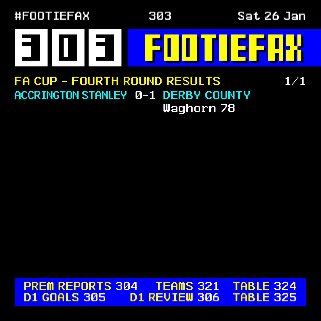 FootieFax's tweet photo. First #FACup result of the day
#ACCDER https://t.co/3fD0chNtUR