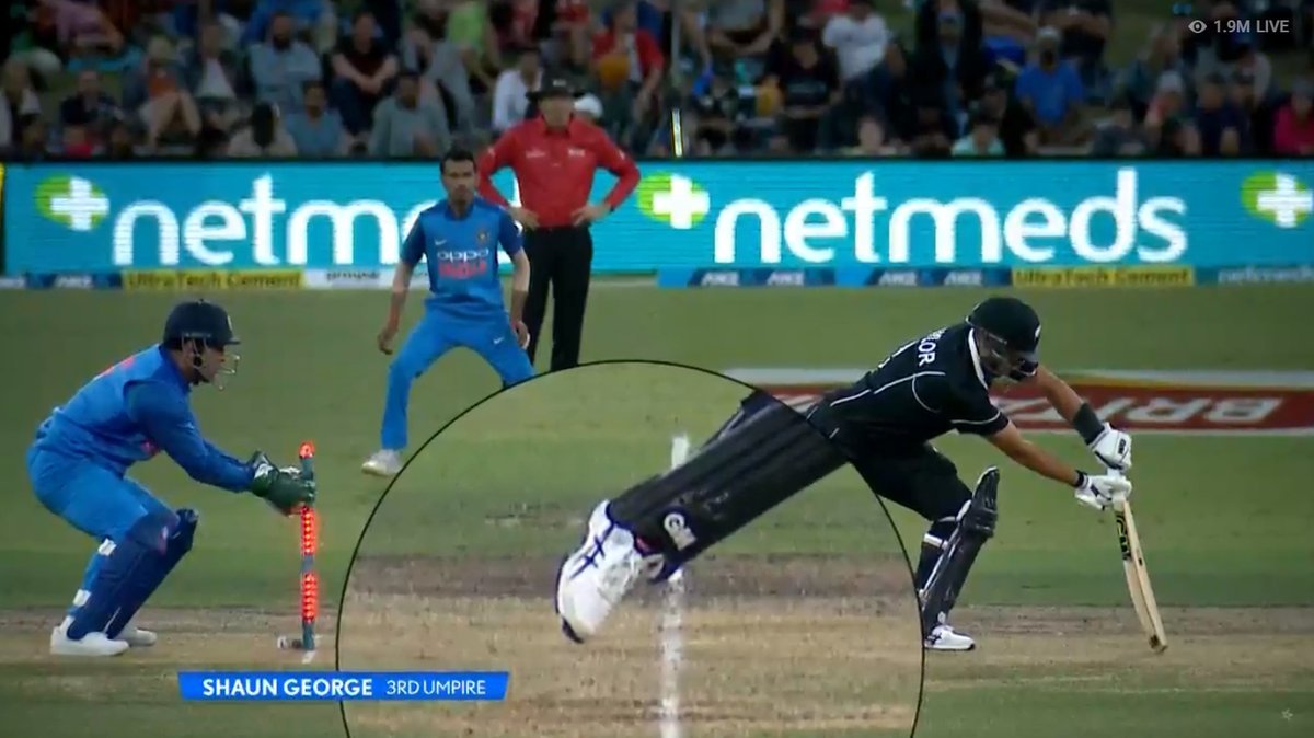 SarahTheCricket's tweet photo. When it comes to stumpings, @msdhoni is the boss 🙏
#GOAT #NZvIND https://t.co/7CZX7AIs0B