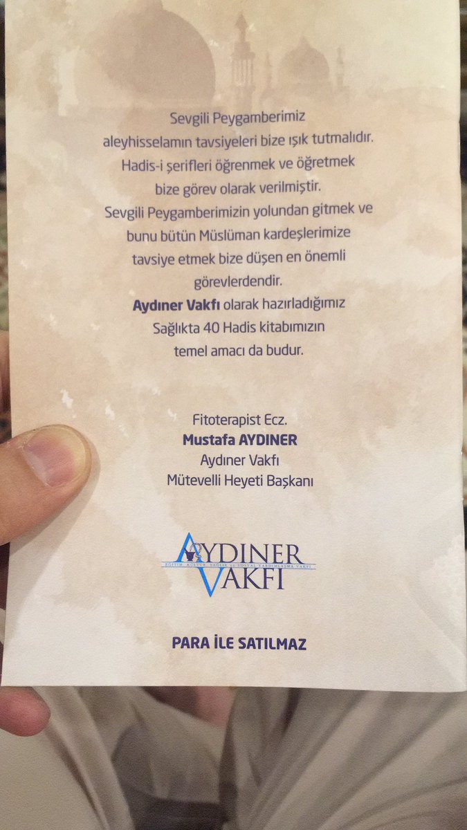 laststubborn's tweet photo. Aydıner Vakfı olarak Doç. Dr. Halil İbrahim Kutlay hocamızın sahih hadislerden derlediği Sağlık, Hastalık, Şifa Duaları ve Şifalı Bitkiler Hakkında 40 Hadis kitabını Ecz. Mustafa Aydınerin vakfiyesi olarak yayınlamak nasip oldu elhamdülillah. https://t.co/0Xd676l0Zx