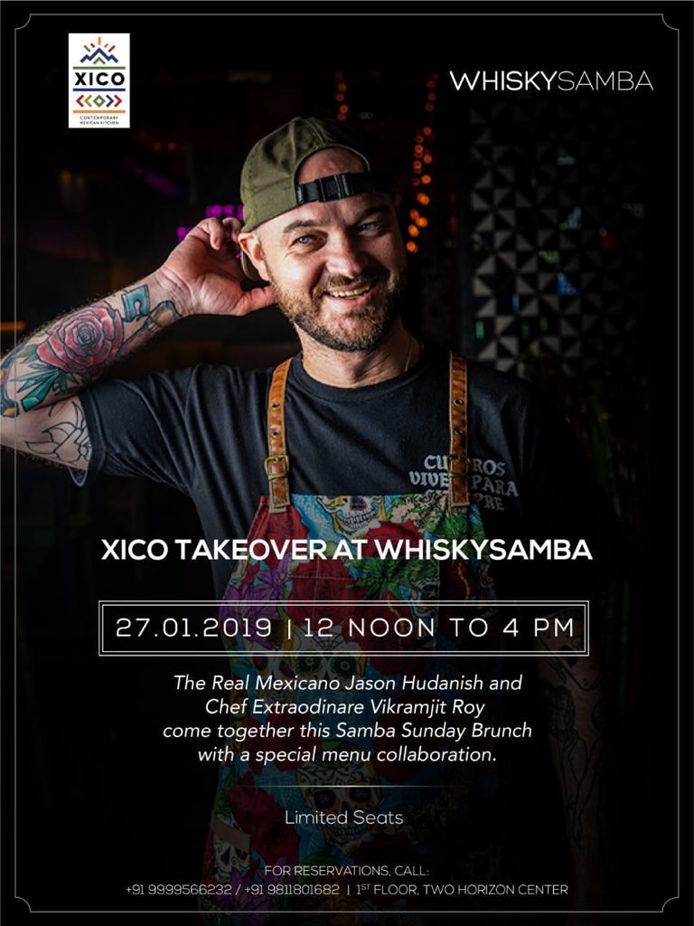 XicoIndia's tweet photo. What happens when 2 culinary geniuses join forces? Come find out!
#Delhi peeps, don’t miss out on this #SundayBrunch at #WhiskySamba as Chef @vikramjitroy and Chef @jasonwho curate a special menu for the Xico Takeover at @WhiskySamba https://t.co/ufpvy7E1TE