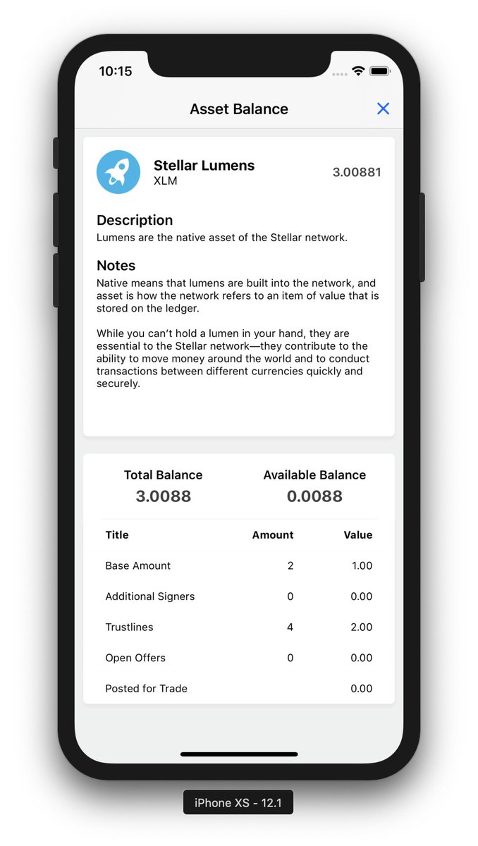 Today <a href="/block_eq/">BlockEQ</a> is releasing version 2.6.0 of our #Stellar  wallet for iOS. 

We’ve redesigned the asset list and balance screens so you can see more detailed asset information. 

There’s lots of other great fixes and features, so be sure to update your app to start using them!