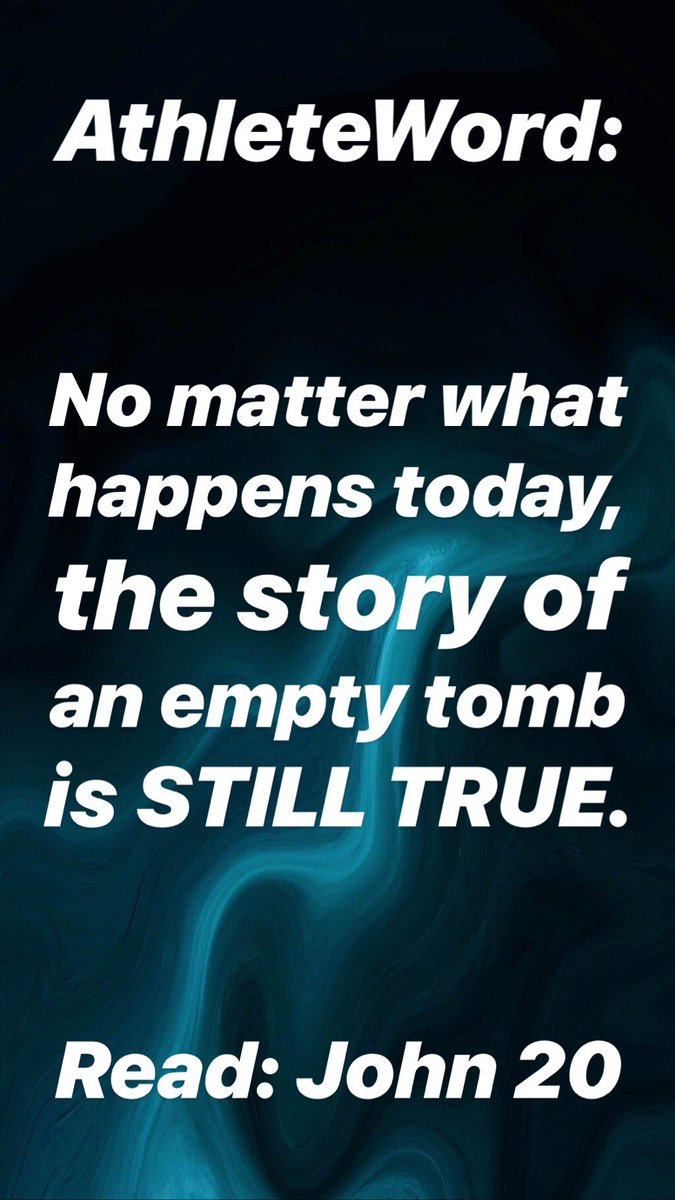 tpmanuel's tweet image. AthleteWord: No matter what happens today - the story of an empty tomb is STILL TRUE. Read: John 20