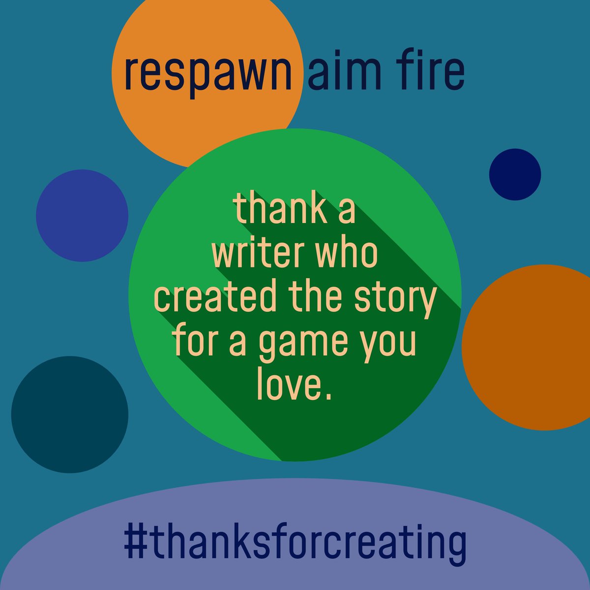 RespawnAimFire's tweet photo. For this week’s thanks, take a moment to do a bit of research and thank a video game writer! Tag it with #ThanksForCreating so we can all see the love!
.
#VideoGames #Gaming #Thanks #Writer #VideoGameWriter https://t.co/XgNXy1VuzW