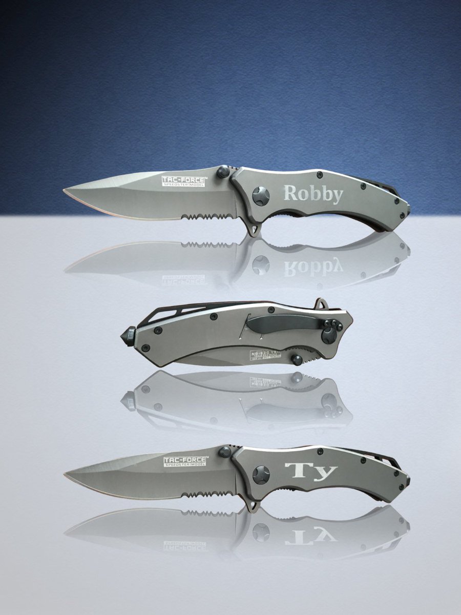 WeddingWidget's tweet photo. 3 Personalized Knifes - 3 Custom engraved Gun Metal Grey Tactical knife - Titanium coated laser engraved gift - Birthday gift - Wedding gift https://t.co/S0YE0Q7Gnc #groomsmangift #weddinggift #groomsmengift #groomsmengifts #mensweddinggift #bestmangift https://t.co/xGAraVxzZr