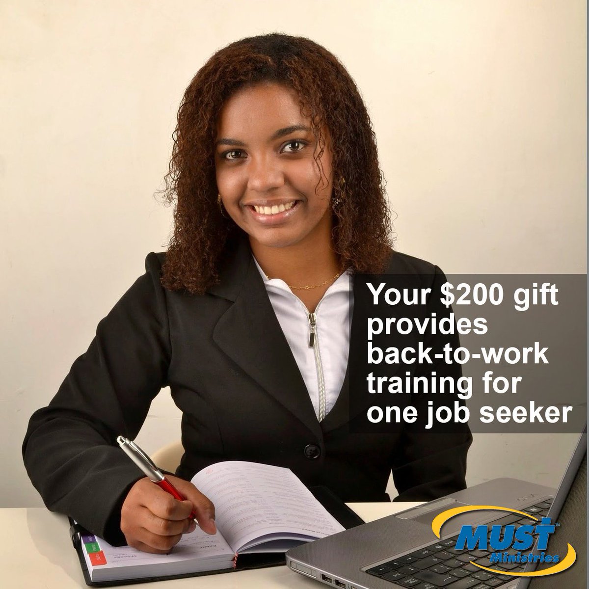 MUSTMinistries's tweet photo. Your $200 gift provides back-to-work training for one job seeker. Help your #neighborinneed find her #pathoutofpoverty at https://t.co/lS6WLntiEG https://t.co/flMq2YhjZD