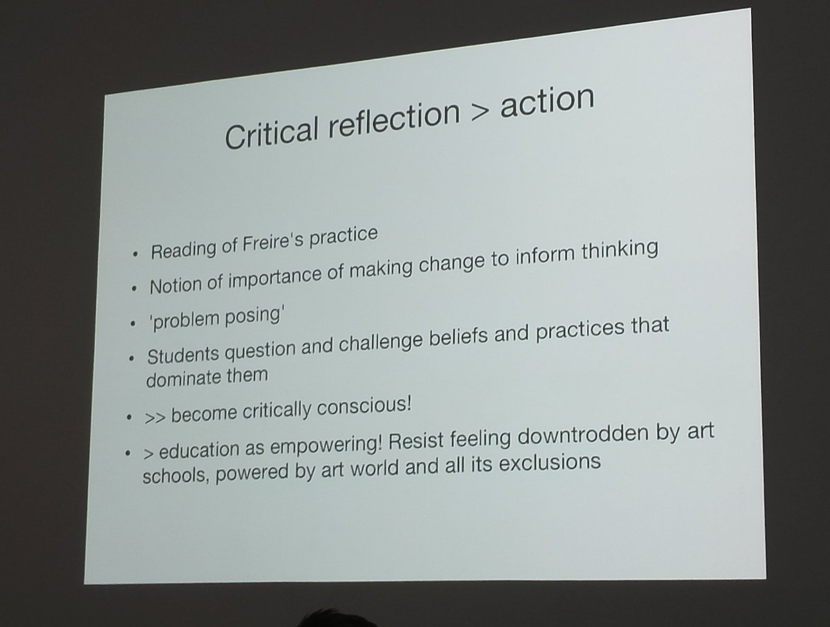 Talking about the function of education...you cannot create sustainable networks of practice through or in university (as everyone leaves/spreads across the world)...what's important is action - @SadieEdginton @RuskinRadical @TheRuskin #radicalpractices