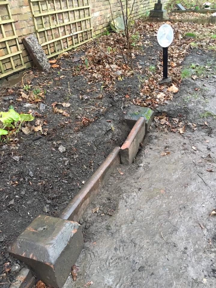 FriendsofFOPCC's tweet image. The Cross Walk path has been dug out and is ready to be lined with wooden batons then we will put stones down as it is rather muddy. This will eventually be an alternative exit/entrance from the Churchyard into the Cemetery to stop people walking all over the unmarked graves area