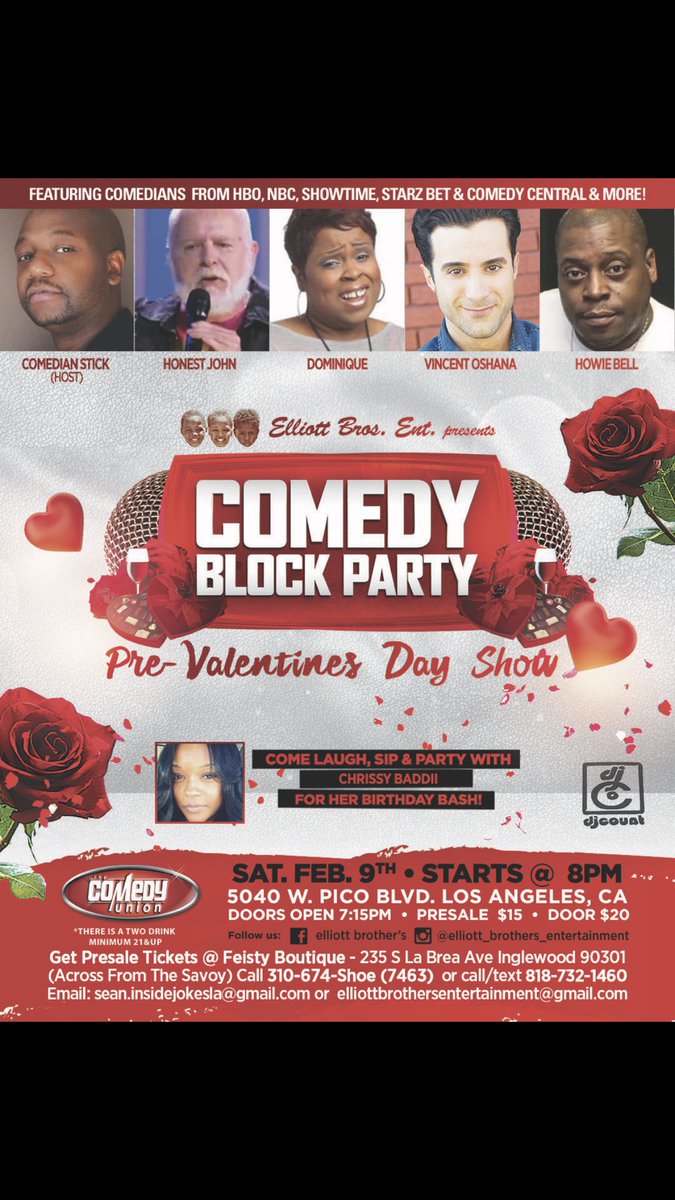 Pre Valentine’s Day Show !!! Come out and share some much needed laughter ! See you there ❤️