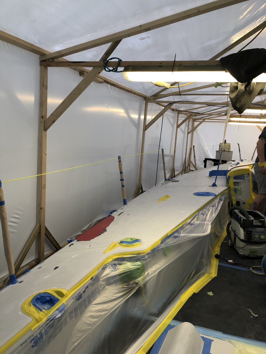 With the winter weather outside not holding up progress, <a href="/Fast40Class/">Fast40+ Race Circuit</a> Zephyr is in the final stages of prep before painting.